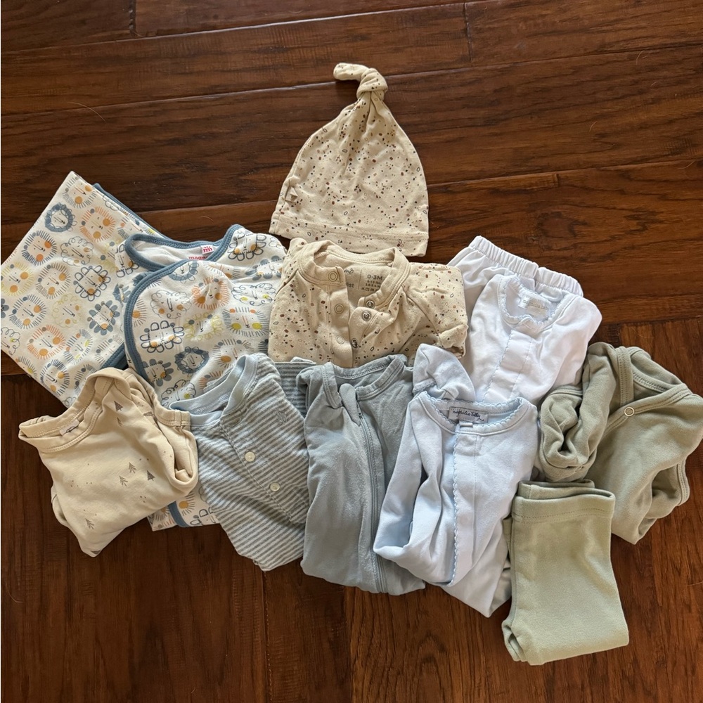 Baby boy newborn and infant clothes bundle